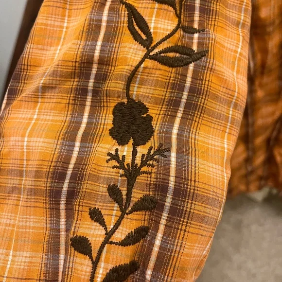 Roper Orange Plaid Western Shirt - Picture 7 of 15